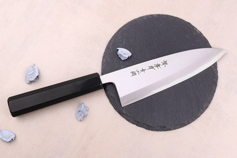 Couteau deba 18cm japonais artisanal Sakai Takayuki Aoniko