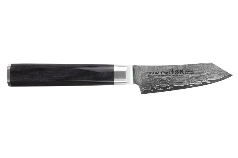 Couteau kengata office 8cm japonais Sakai Takayuki Grand Chef Seigaiha Damas 45 couches
