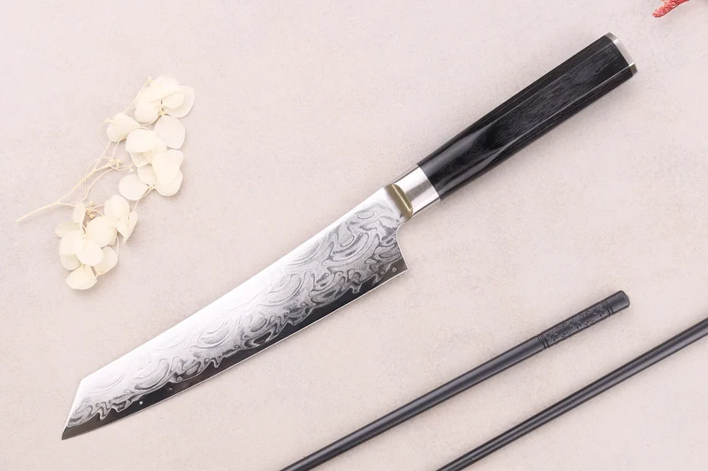 Couteau kengata universel 15cm japonais Sakai Takayuki Grand Chef Seigaiha Damas 45 couches
