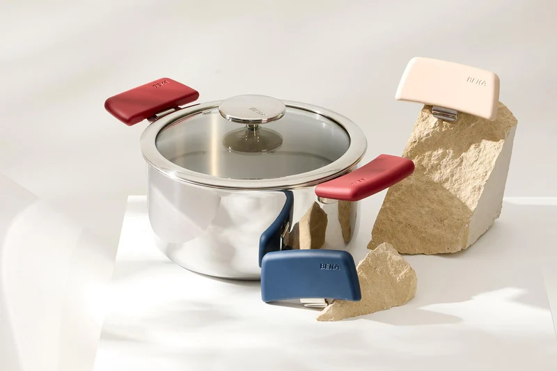 Set de 2 poignées amovibles Beka Evolution en bakélite - Beige
