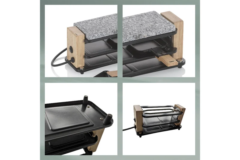 Appareil à raclette/pierrade Kela Bedretto pour 2 personnes