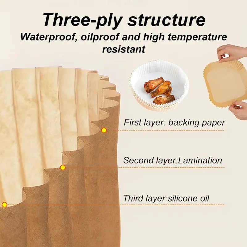Papier Cuisson pour Air Fryer - Anti-micro-ondable