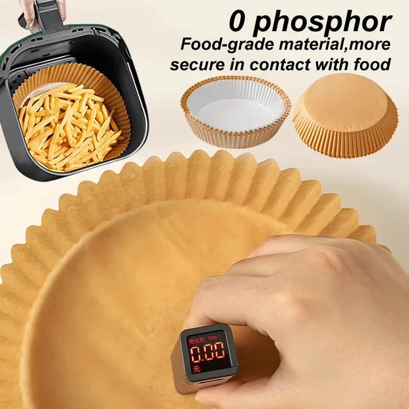 Papier Cuisson pour Air Fryer - Anti-micro-ondable