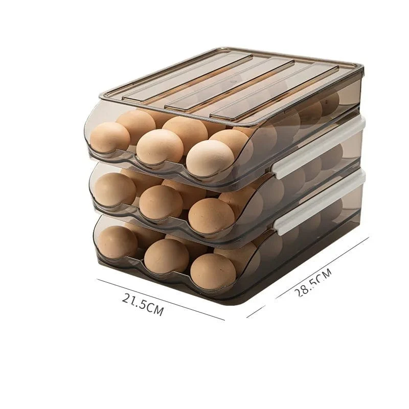 Range-Œufs Empilable à Tiroirs — 18 Œufs par Niveau, PET Alimentaire