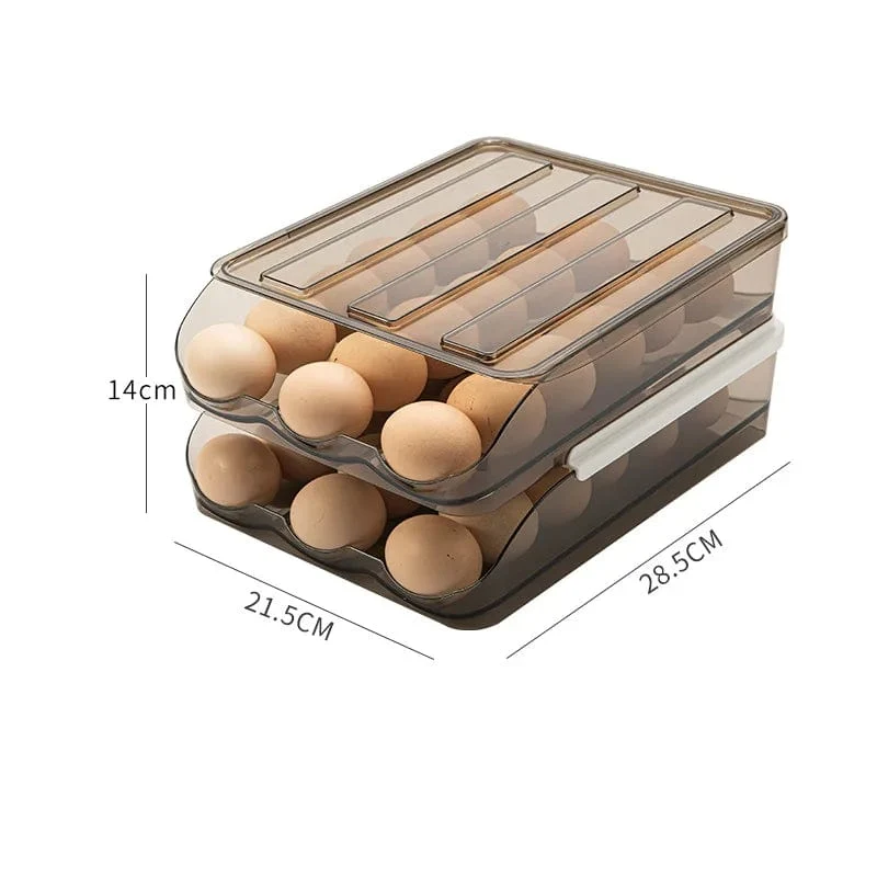 Range-Œufs Empilable à Tiroirs — 18 Œufs par Niveau, PET Alimentaire