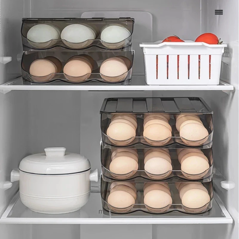 Range-Œufs Empilable à Tiroirs — 18 Œufs par Niveau, PET Alimentaire