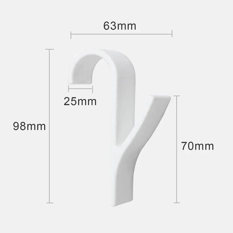 Organisateur de rangement pour radiateur de salle de bain blanc transparent - Coat Hook Eco-Friendly