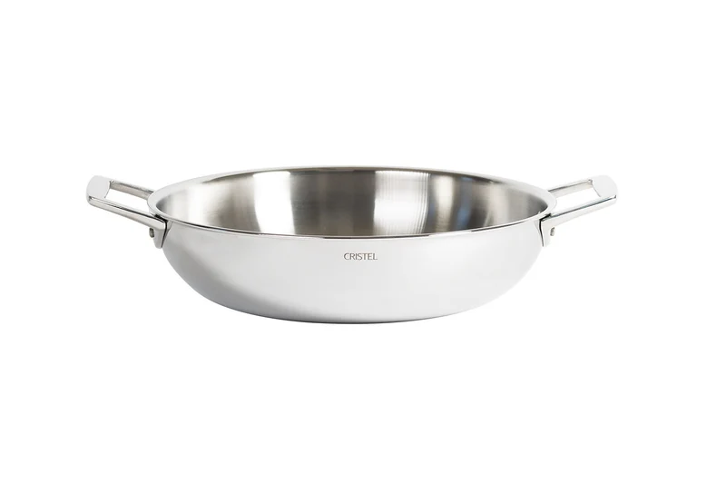 Sautoir Cristel Castel'Pro en acier inoxydable 18/10 5 ply avec 2 anses fixes