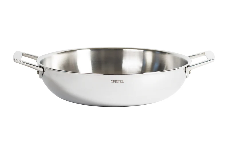 Sautoir Cristel Castel'Pro en acier inoxydable 18/10 5 ply avec 2 anses fixes