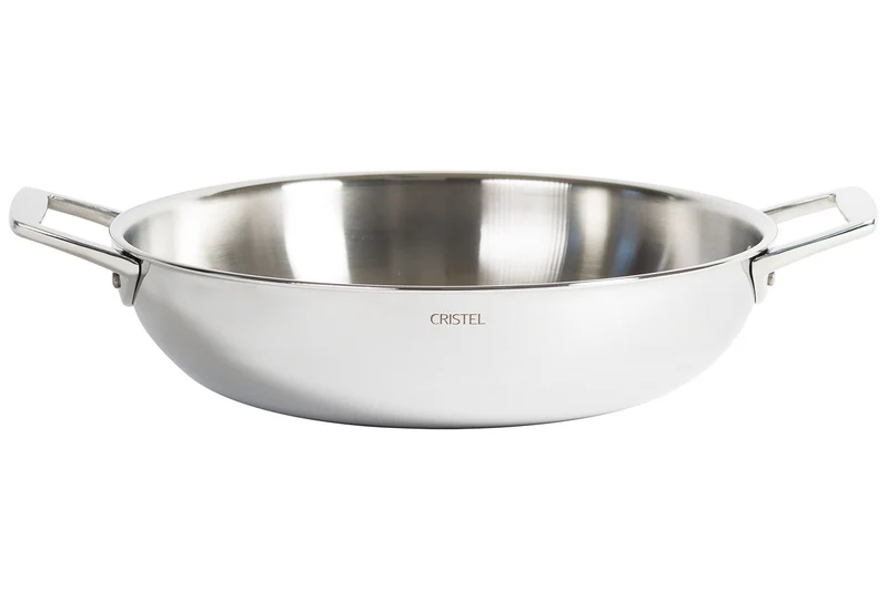 Sautoir Cristel Castel'Pro en acier inoxydable 18/10 5 ply avec 2 anses fixes