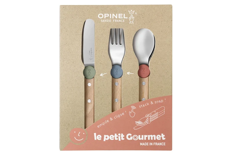 Set de couverts pour enfants Opinel Le Petit Gourmet coloris panaché