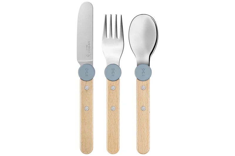 Set de couverts pour enfants Opinel Le Petit Gourmet coloris bleu pluie