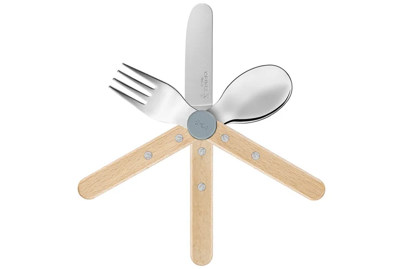 Set de couverts pour enfants Opinel Le Petit Gourmet coloris bleu pluie