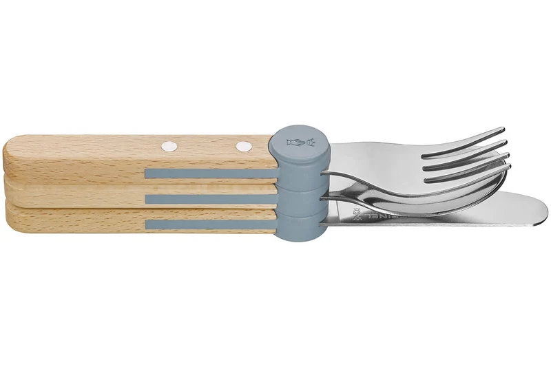 Set de couverts pour enfants Opinel Le Petit Gourmet coloris bleu pluie