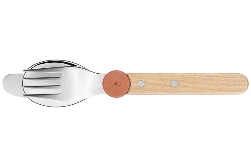 Set de couverts pour enfants Opinel Le Petit Gourmet coloris corail