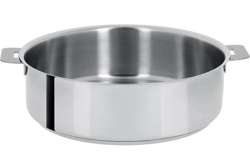 Set de cuisson Cristel Mutine amovible sauteuse 28cm + couvercle Platine + 2 anses framboise