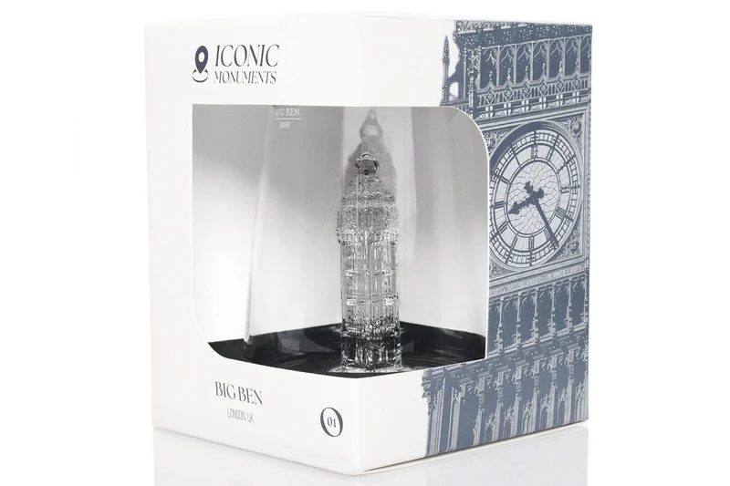 Verre à spiritueux long Alaskan Maker Iconic Monuments Big Ben en verre cristallin