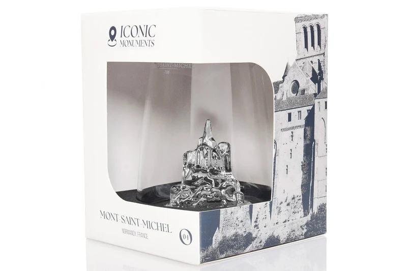 Verre à spiritueux long Alaskan Maker Iconic Monuments Mont Saint-Michel en verre cristallin