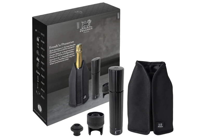 Coffret cadeau conservation vin Peugeot Fresh'n Preserve Duo vin et champagne
