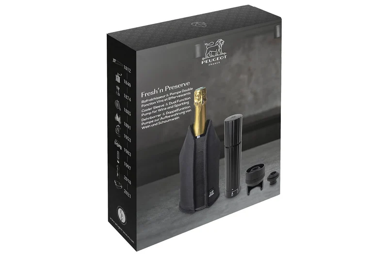 Coffret cadeau conservation vin Peugeot Fresh'n Preserve Duo vin et champagne