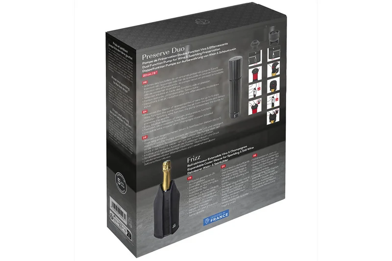 Coffret cadeau conservation vin Peugeot Fresh'n Preserve Duo vin et champagne