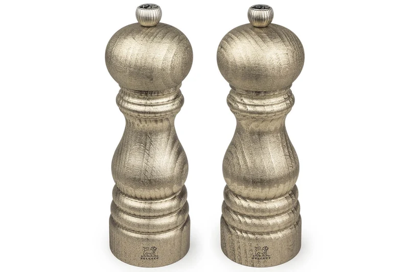 Coffret cadeau 2 moulins Peugeot Golden Paris en bois de hêtre 18cm