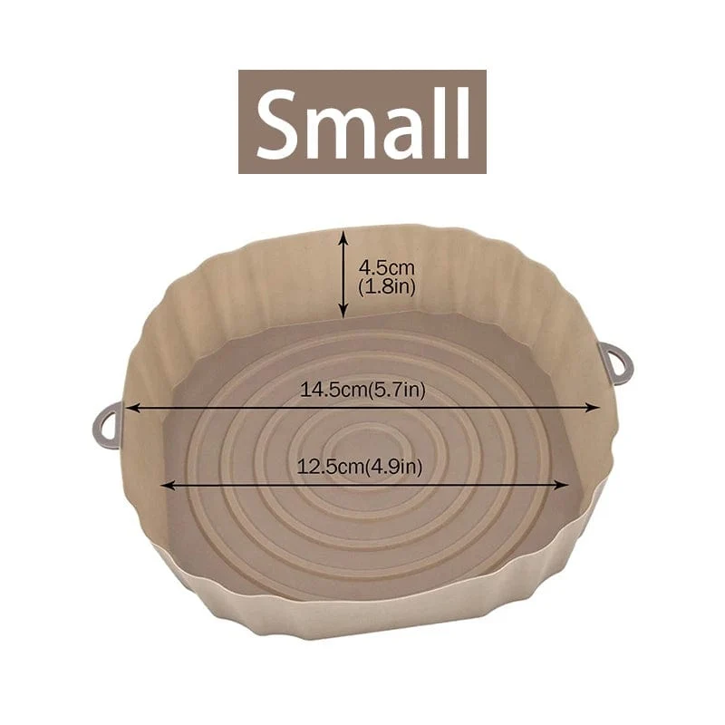 Panier en silicone réutilisable pour friteuse sans huile - Lot de 3 - Eco-Friendly