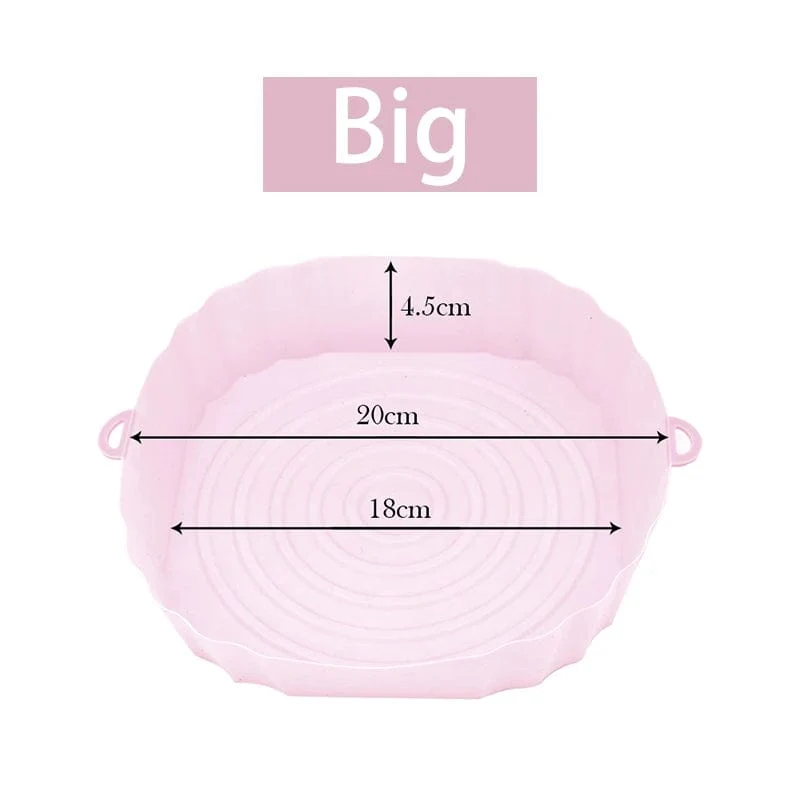 Panier en silicone réutilisable pour friteuse sans huile - Lot de 3 - Eco-Friendly