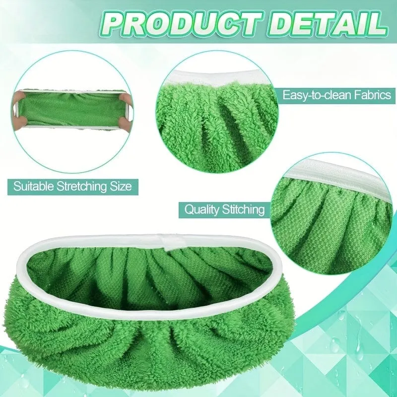 Lot 4 lingettes lavables pour balai plat - Absorption élevée, usage humide et sec, entretien facile