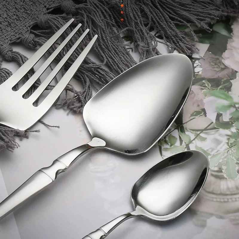Ménagère 24 Pièces en Acier Inoxydable Poli Miroir – Couverts pour 6 Personnes