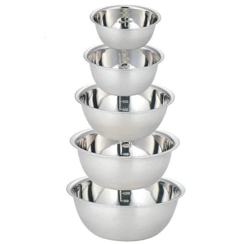 Ensemble de bols de mélange en acier inoxydable - Anti-dérapant - Parfait pour cuisine et pâtisserie