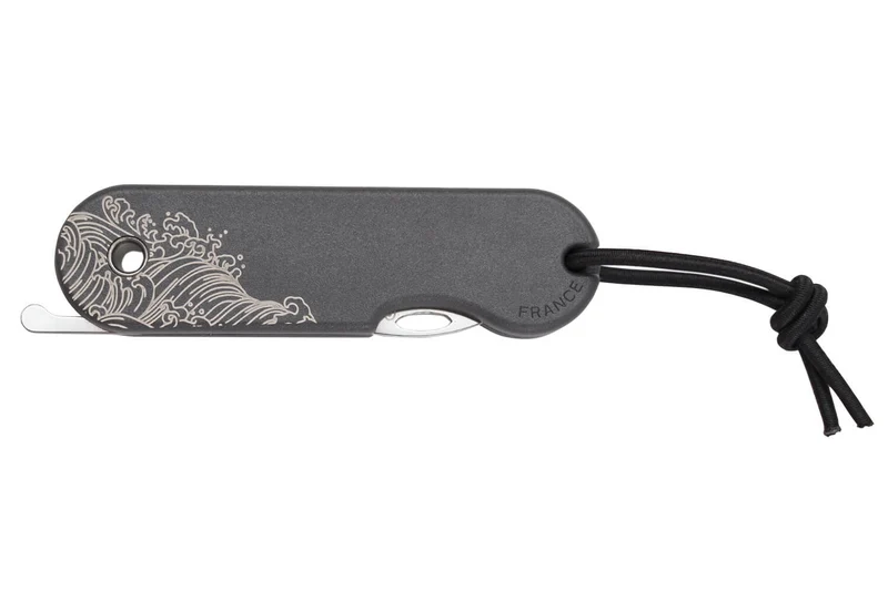 Couteau pliant Skult français éco-responsable La Vague manche gris 10cm