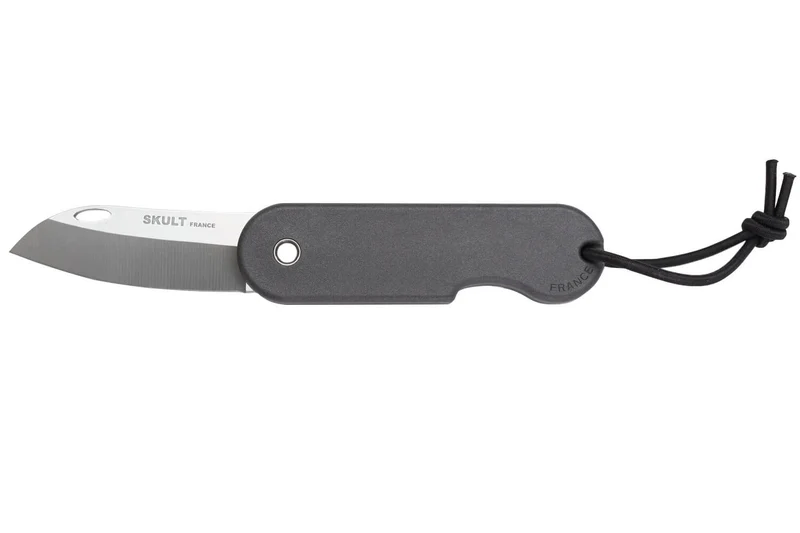 Couteau pliant Skult français éco-responsable manche gris 10cm