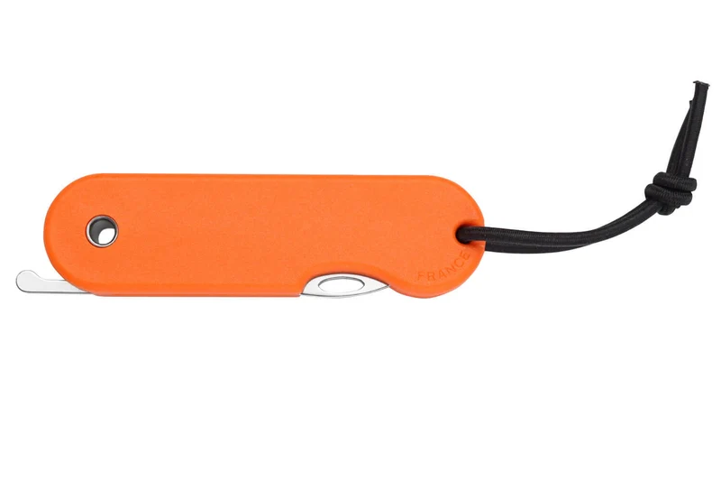 Couteau pliant Skult français éco-responsable manche orange 10cm