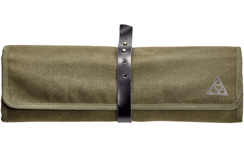 Trousse de cuisinier vide Triangle en toile cirée kaki 45 x 35,5cm