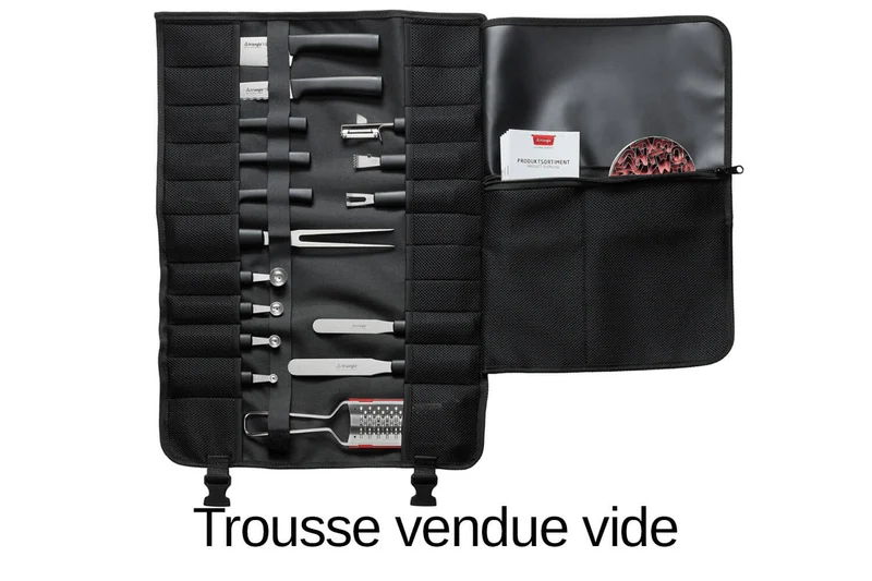Trousse de cuisinier vide Triangle noire 65 x 48cm