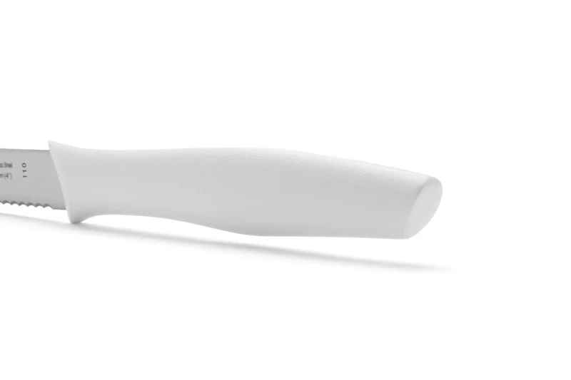 Couteau d'office Arcos Nova lame dentée en acier Nitrum manche blanc 10cm