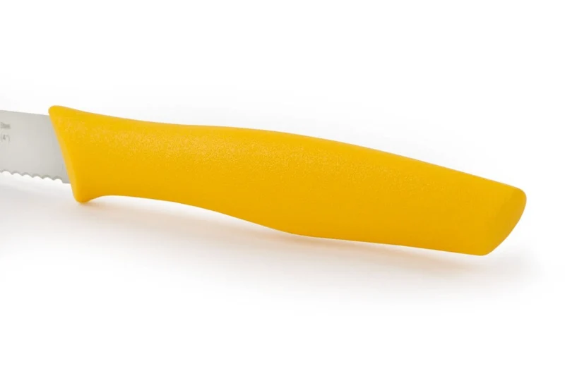 Couteau d'office Arcos Nova lame dentée en acier Nitrum manche jaune 10cm
