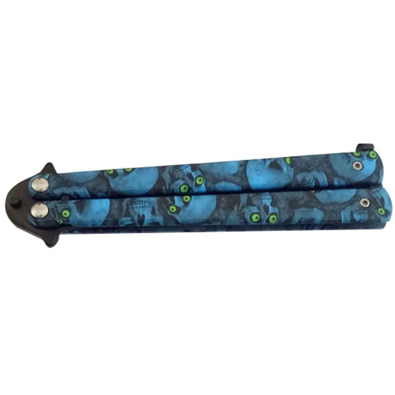 Couteau papillon d'entrainement bleu