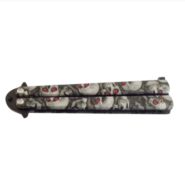 Couteau papillon d'entrainement gris