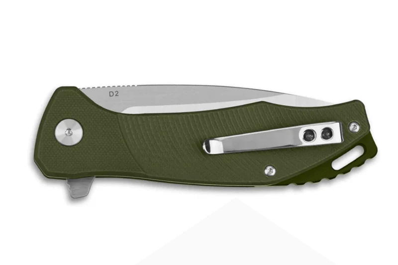 Couteau pliant QSP Raven 122B manche en G10 vert 11,4cm