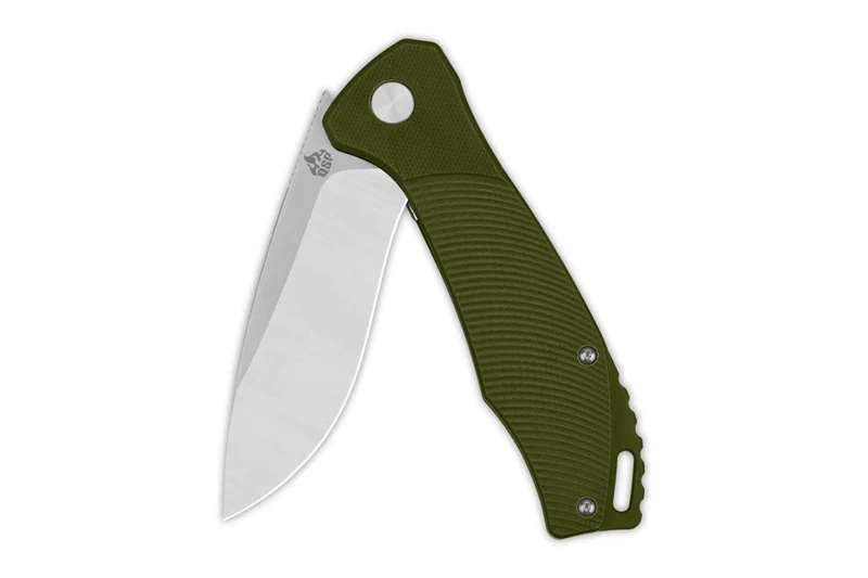 Couteau pliant QSP Raven 122B manche en G10 vert 11,4cm