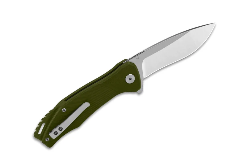 Couteau pliant QSP Raven 122B manche en G10 vert 11,4cm