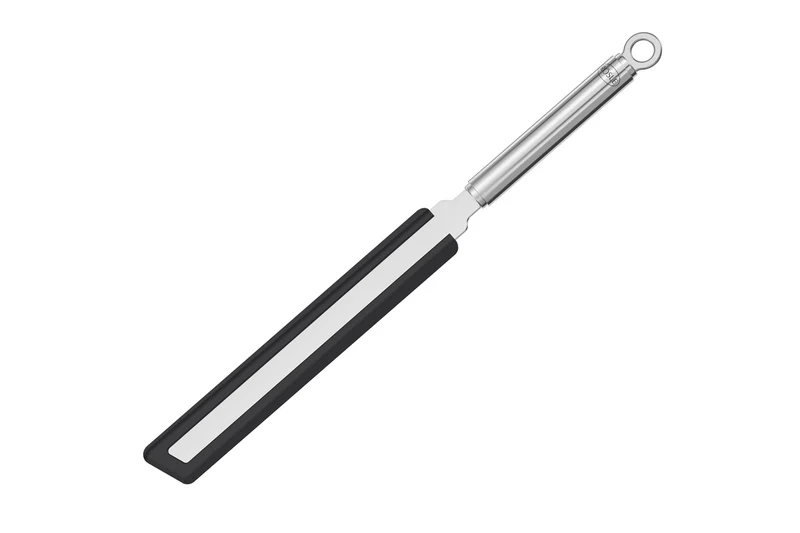 Spatule à crêpes Rösle en silicone noir et acier inoxydable