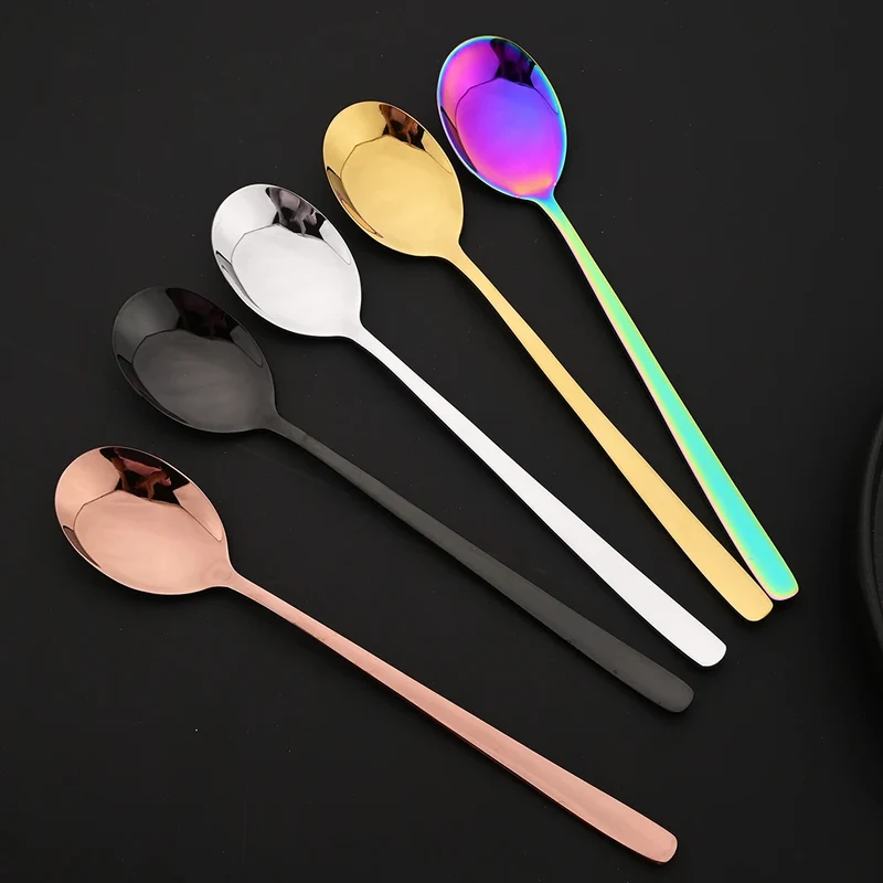 Set Couverts Coréens Inox 304 – 5 Cuillères + 5 Paires de Baguettes (10 pièces)