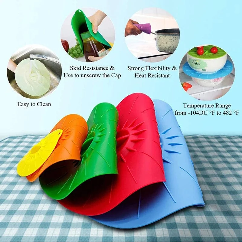 5 Housses Alimentaires en Silicone Réutilisables