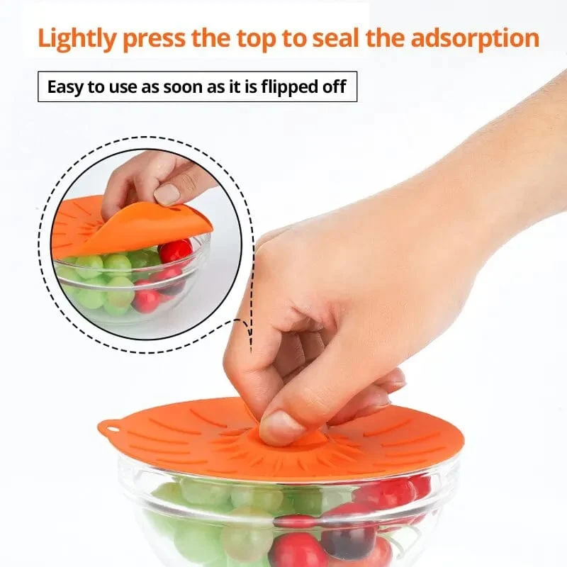 5 Housses Alimentaires en Silicone Réutilisables