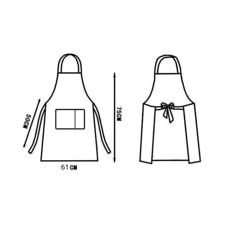 Tablier de Cuisine Classique "Cooking" en PVC Imperméable - Couleur Noire