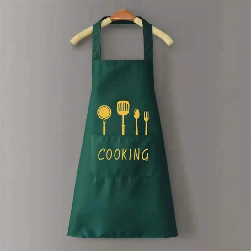 Tablier de Cuisine Classique "Cooking" en PVC Imperméable - Couleur Verte