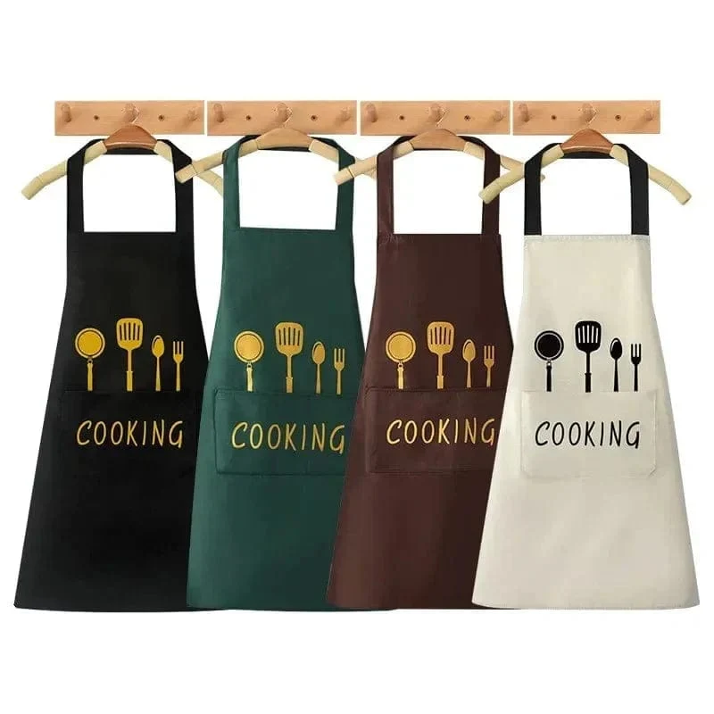 Tablier de Cuisine Classique "Cooking" en PVC Imperméable - Couleur Verte